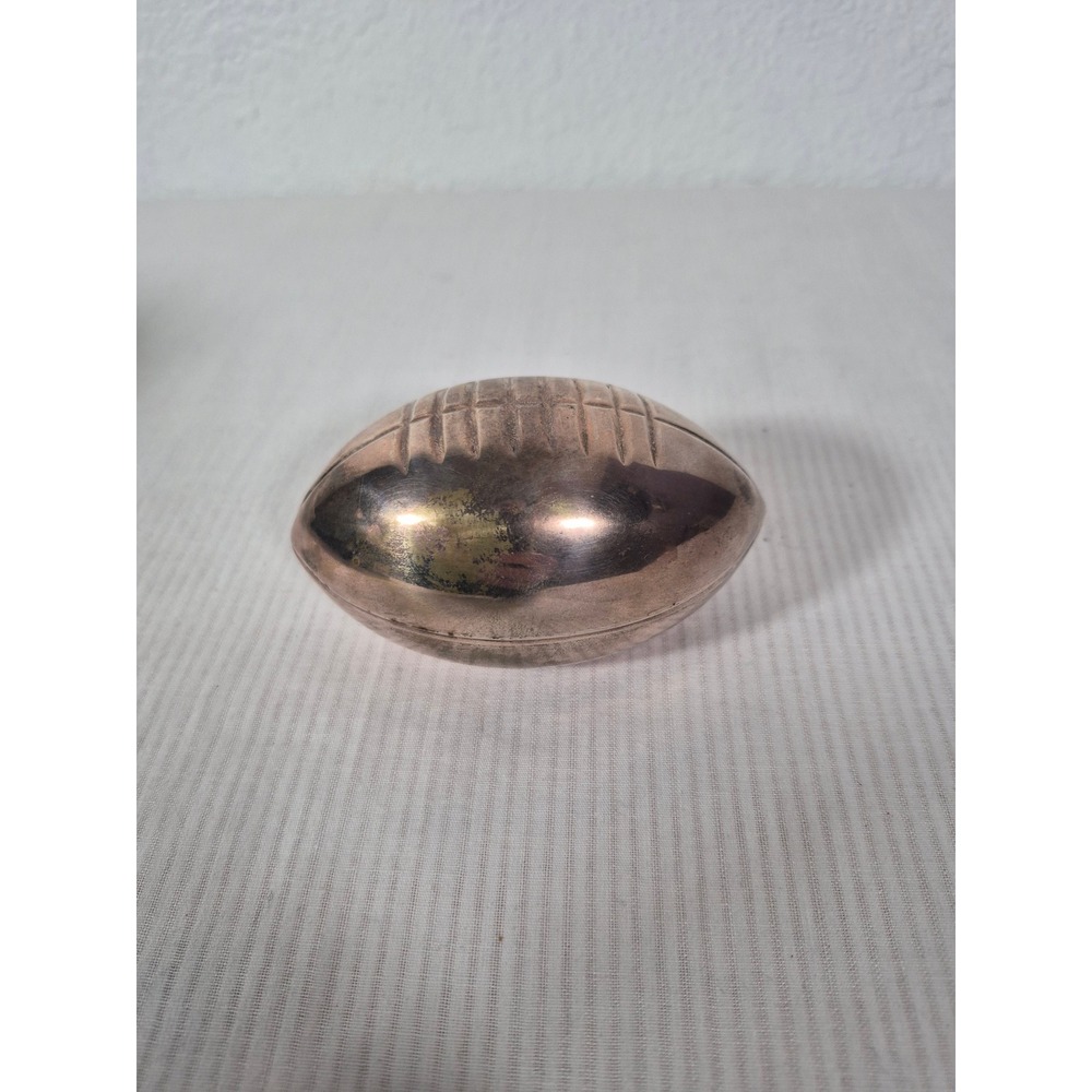 Vintage Landes Silver Plated Football Paperweight Zales Jewelers India Patina